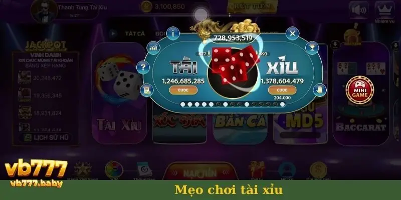 Mẹo chơi tài xỉu