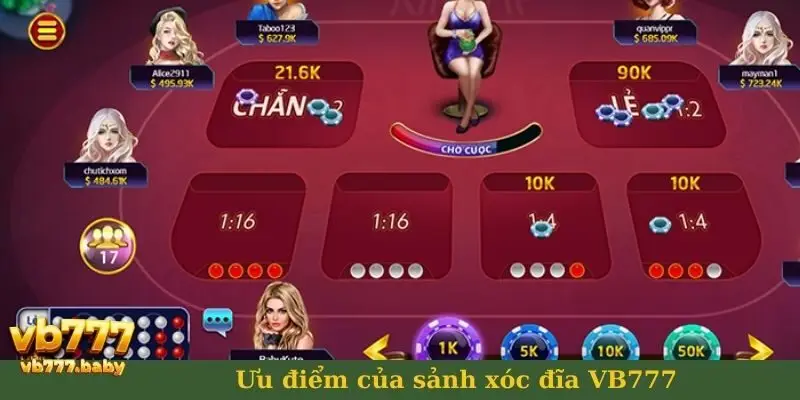 Ưu điểm của sảnh xóc đĩa VB777