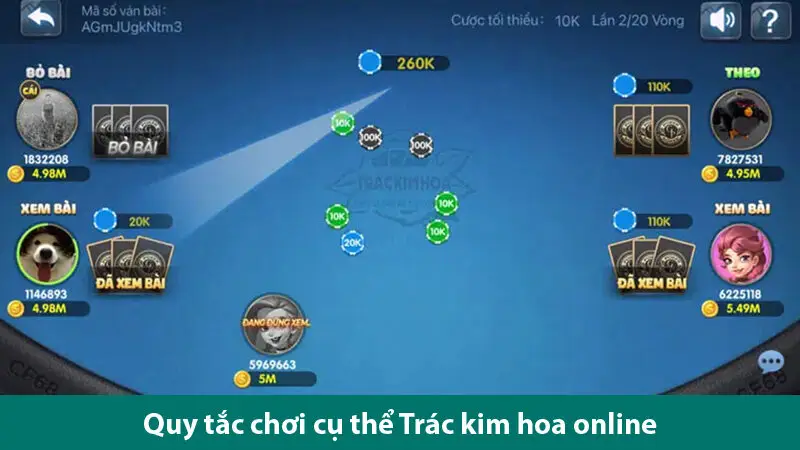 Tìm hiểu quy tắc chơi và cách tính thưởng trong game bài Trác Kim Hoa chi tiết