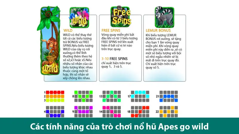 Khám phá nổ hũ Apes Go Wild siêu đỉnh cùng các phần thưởng không giới hạn
