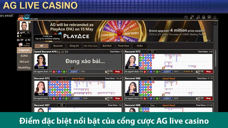 Sàn AG Live Casino – Giúp bạn chinh phục thế giới cá cược đỉnh cao